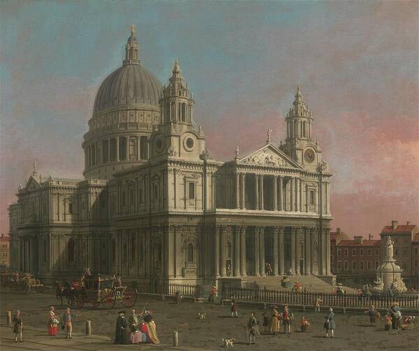 St. Paul's Poster featuring the painting St. Paul's Cathedral #5 by Lagra Art