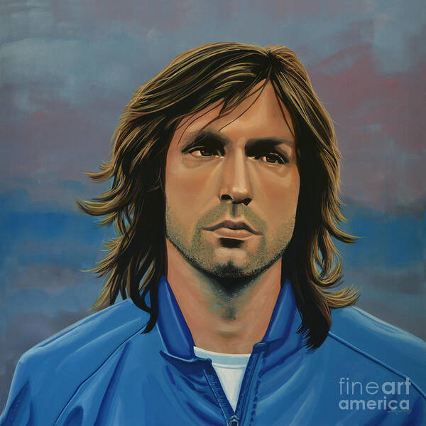 Andrea Pirlo Poster featuring the painting Andrea Pirlo by Paul Meijering