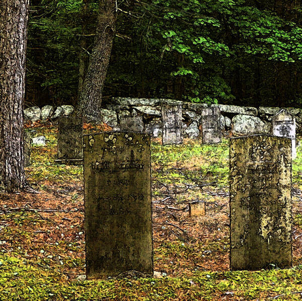 Cemetery Poster featuring the photograph Cemetery #1 by Mim White