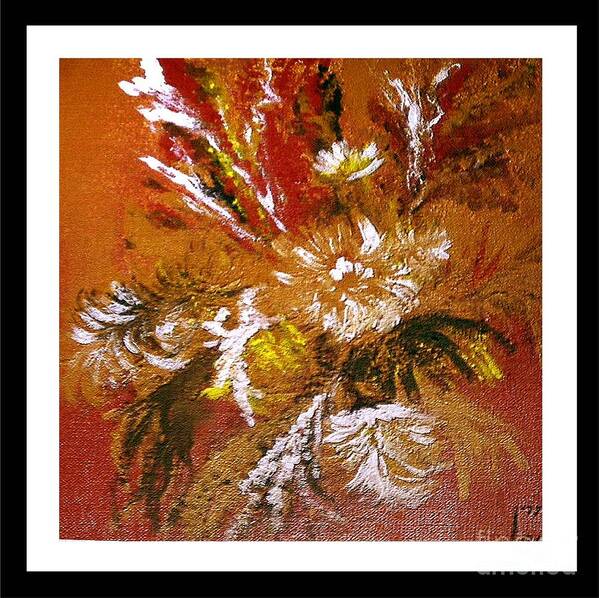 Abstract Poster featuring the painting Flowering Fireworks #1 by Iris Gelbart