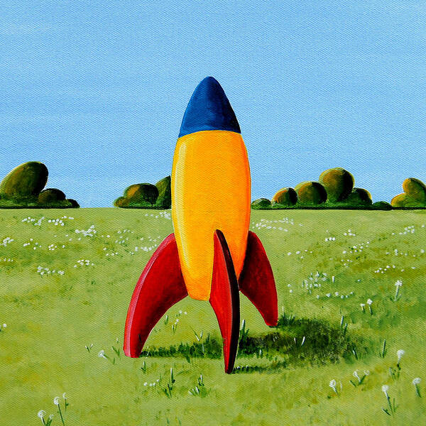 Rocket Poster featuring the painting Lil Rocket by Cindy Thornton