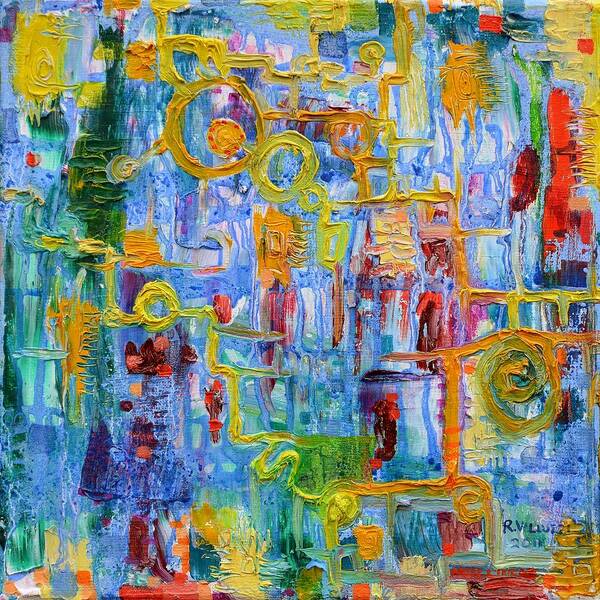 Valluzzi Poster featuring the painting Nonlinear by Regina Valluzzi