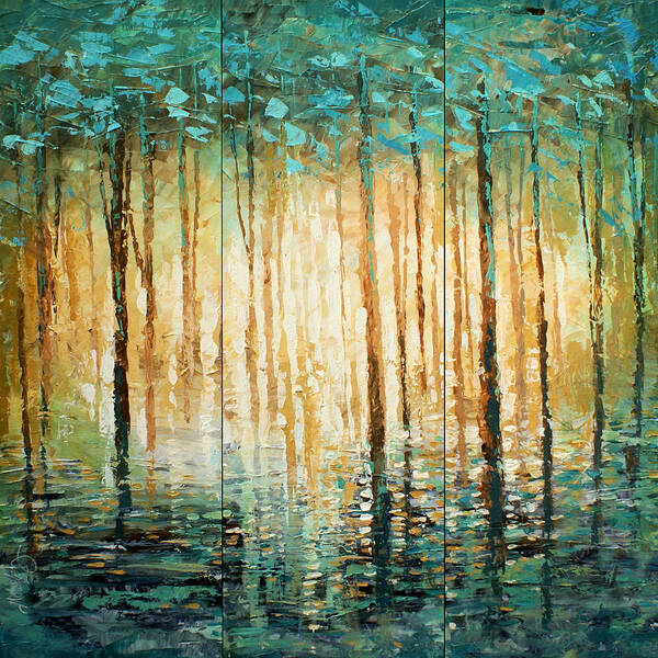 Trees Poster featuring the painting 'Quiet' #1 by Michael Lang