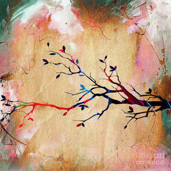 Tree Poster featuring the mixed media Tree Branch Collection #1 by Marvin Blaine