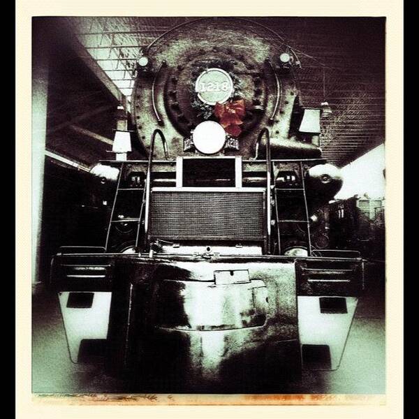 Roanoke Poster featuring the photograph 1218 Locomotive At The Virginia Museum by Teresa Mucha