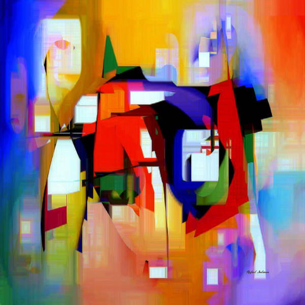 Abstract Poster featuring the digital art Abstract Series IV #13 by Rafael Salazar