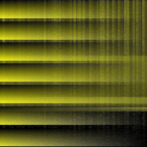Yellow 16 Shades Abstract Algorithm Digital Rithmart Poster featuring the digital art 16shades.6 by Gareth Lewis