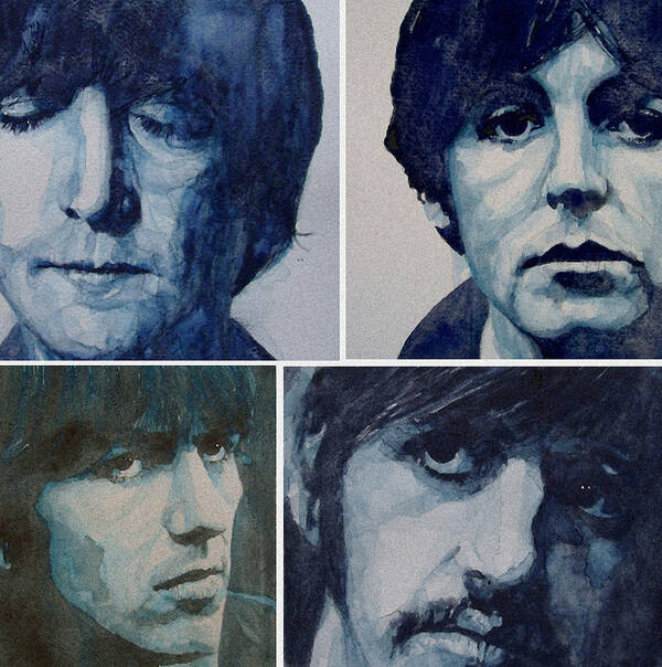 The Beatles Poster featuring the painting Come Together #2 by Paul Lovering