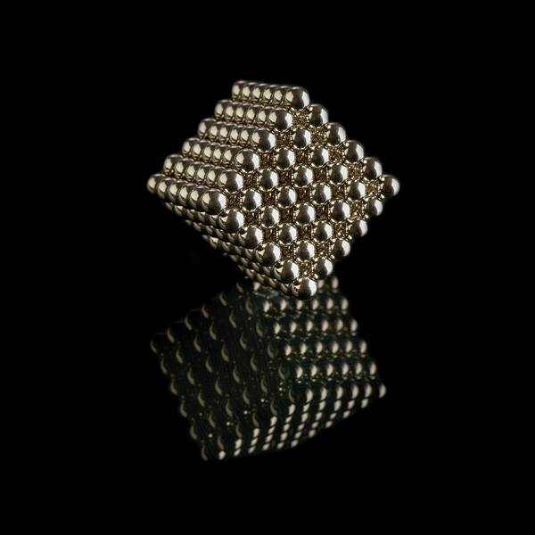 Magnet Poster featuring the photograph Cube Of Neodymium Magnets by Science Photo Library