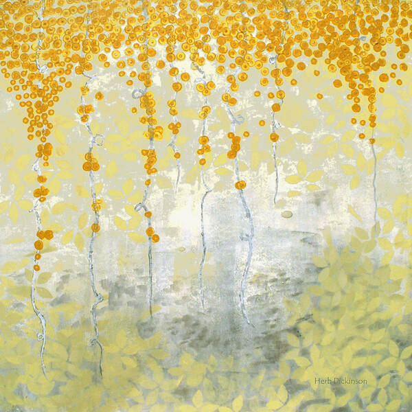 Abstract Poster featuring the painting Golden Morning #1 by Herb Dickinson