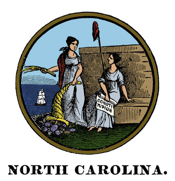 18th Century Poster featuring the painting North Carolina State Seal #2 by Granger