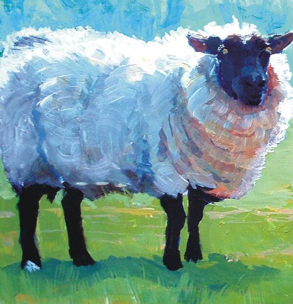Sheep Poster featuring the painting Sheep Painting #3 by Mike Jory
