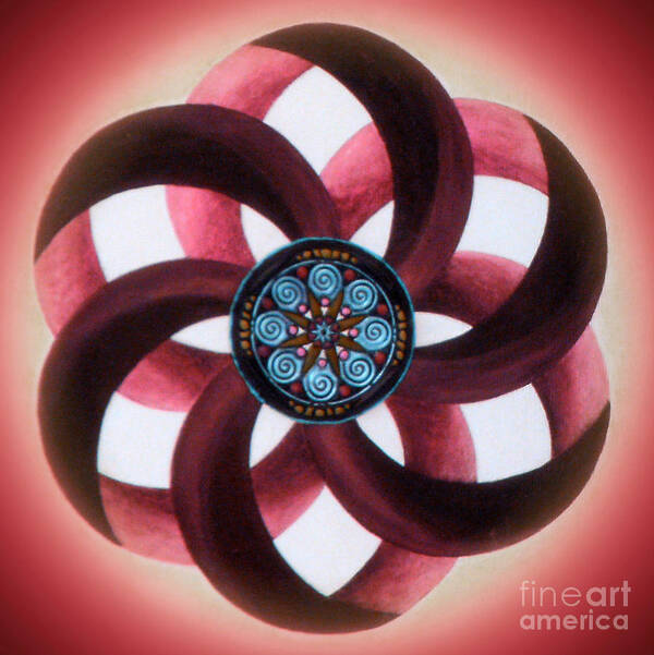 Mandala Paintings Poster featuring the painting Synergy Mandala 3 by Maya B