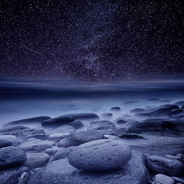 Night Poster featuring the photograph The cosmos #3 by Jorge Maia