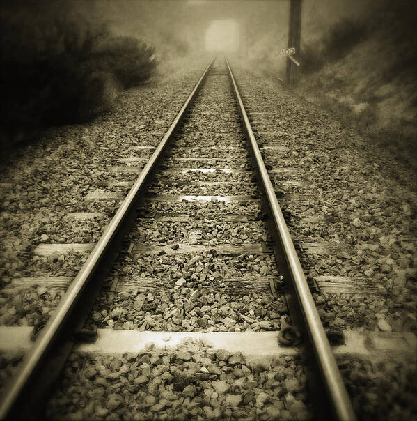 Industry Poster featuring the photograph Railway tracks #3 by Les Cunliffe