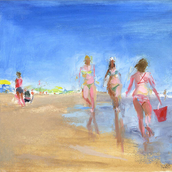 Beach Poster featuring the painting Untitled #419 by Chris N Rohrbach