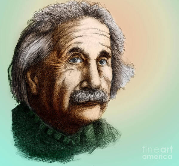 Science Poster featuring the photograph Albert Einstein, German-american by Spencer Sutton