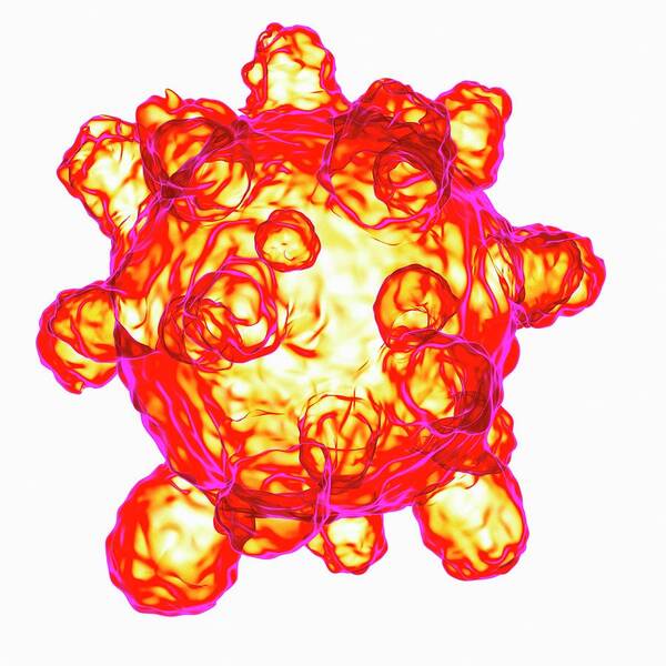 Artwork Poster featuring the photograph Measles Virus #4 by Mehau Kulyk