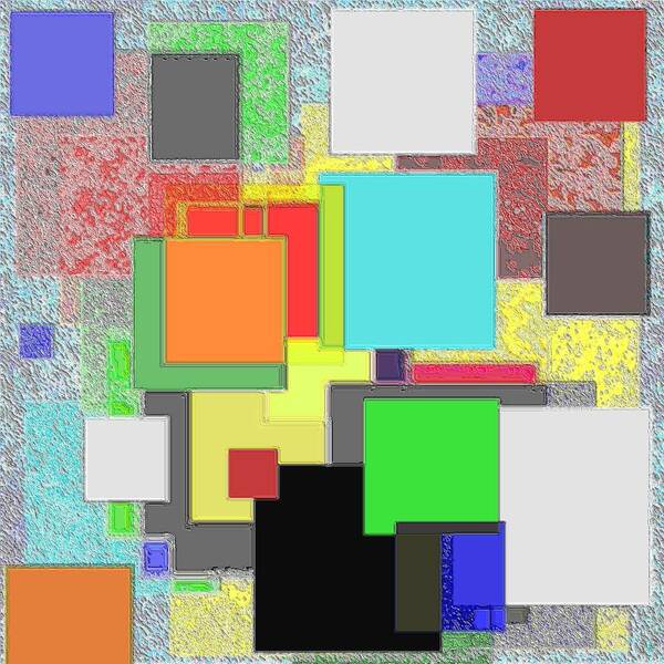 Abstract Poster featuring the pastel Rectangular #4 by George Curington