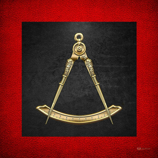 'ancient Brotherhoods' Collection By Serge Averbukh Poster featuring the digital art 5th Degree Mason - Perfect Master Masonic Jewel by Serge Averbukh
