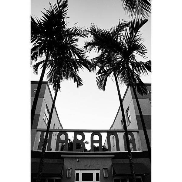 Bw_society_buildings Poster featuring the photograph {miami Beach's Art Deco} In 1979 #7 by Joel Lopez