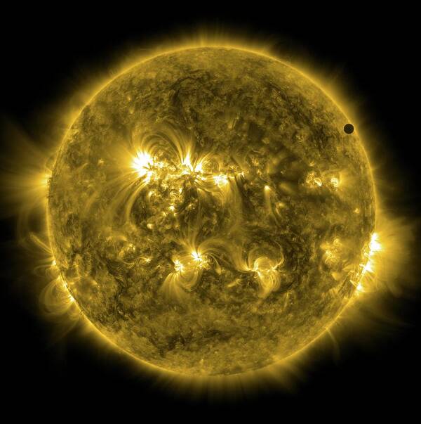 Venus Poster featuring the photograph Transit Of Venus #8 by Nasa/goddard Space Flight Center/sdo/science Photo Library