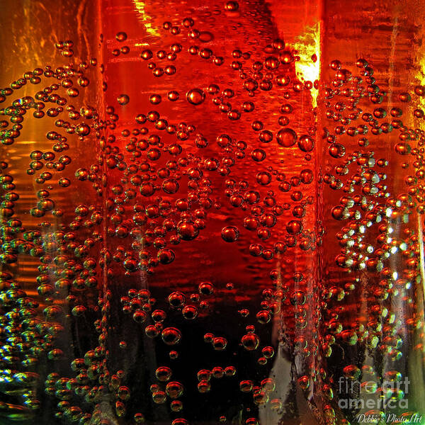 Bubbles Poster featuring the photograph A bit of the bubbly  Pepsi by Debbie Portwood