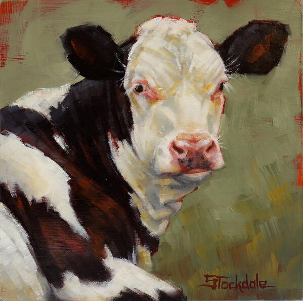 Calf Poster featuring the painting A Calf Named Ivory by Margaret Stockdale