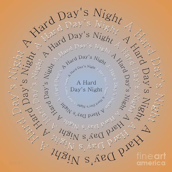 Andee Design Poster featuring the digital art A Hard Day's Night 3 by Andee Design