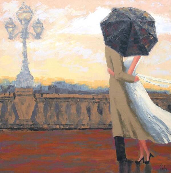 Umbrella Poster featuring the painting A New Day by Thalia Kahl