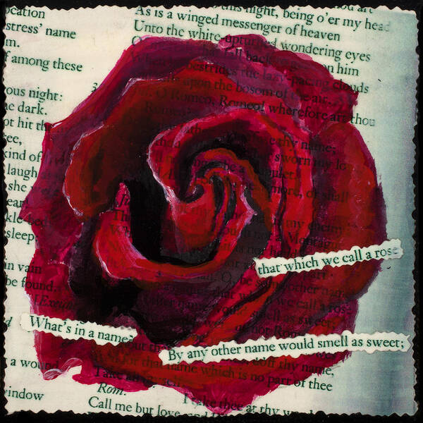 Rose Poster featuring the painting A Rose by Any Other Name by Mary Benke