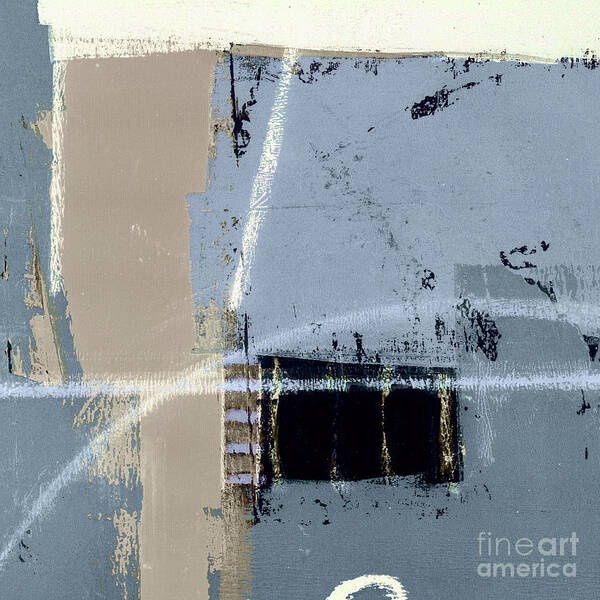 Art Poster featuring the mixed media Abstract art City Center II by Ricki Mountain
