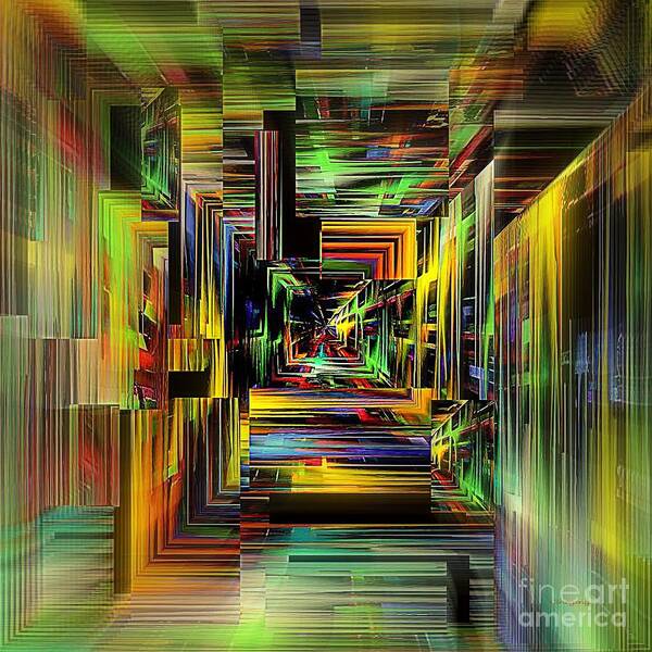 Home Poster featuring the digital art Abstract Perspective E3 by Greg Moores