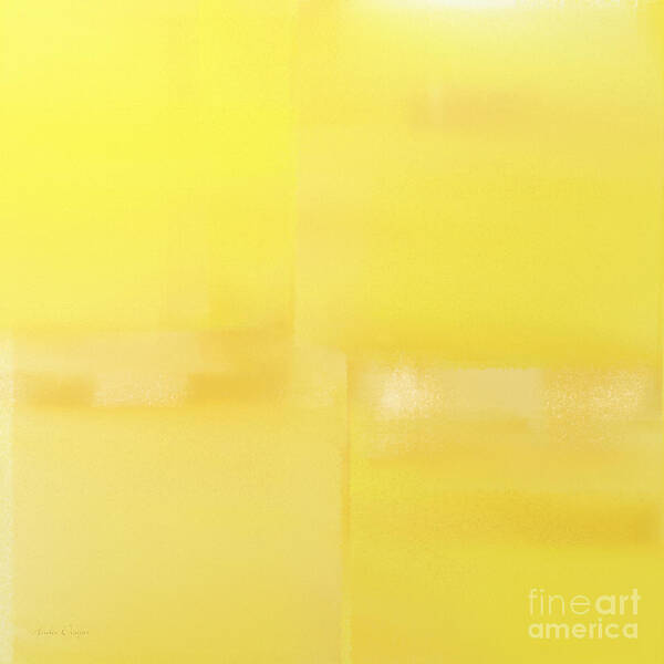 Andee Design Abstract Poster featuring the digital art Abstract Yellow 4 Square by Andee Design