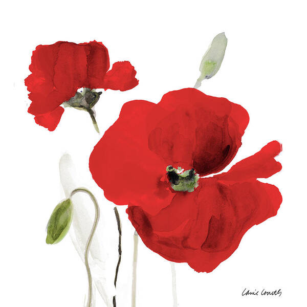 All Poster featuring the painting All Red Poppies I by Lanie Loreth