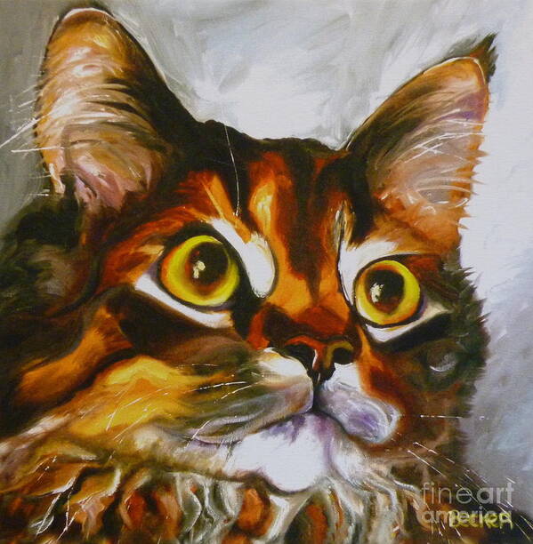 Cat Poster featuring the painting All Yours by Susan A Becker