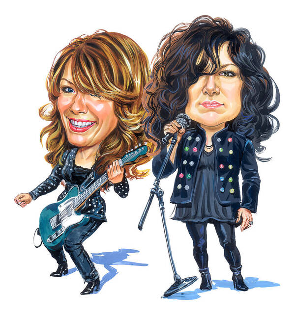 Heart Poster featuring the painting Ann and Nancy Wilson of Heart by Art 