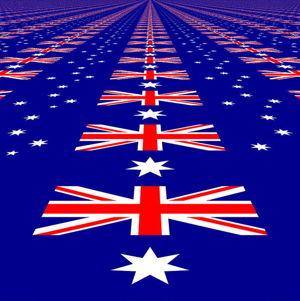 Flag Poster featuring the photograph Australian Flag Perspective by Kurt Van Wagner