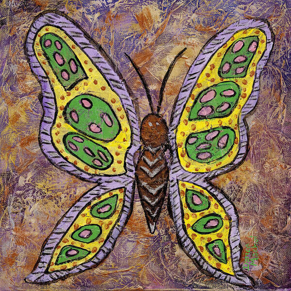 Butterfly Poster featuring the painting B Is for Butterfly by Darice Machel McGuire