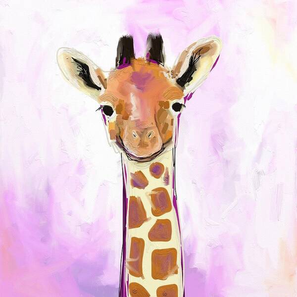 Giraffe Poster featuring the photograph Baby giraffe by Cathy Walters
