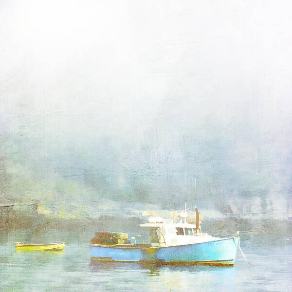 Bar Harbor Poster featuring the photograph Bar Harbor Maine Foggy Morning by Carol Leigh