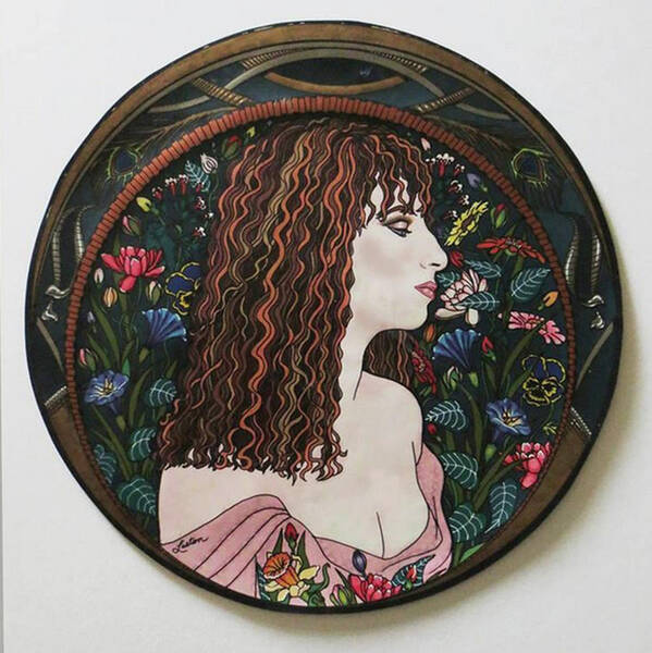 Barbra Streisand Poster featuring the mixed media Barbra's Garden by Richard Laeton