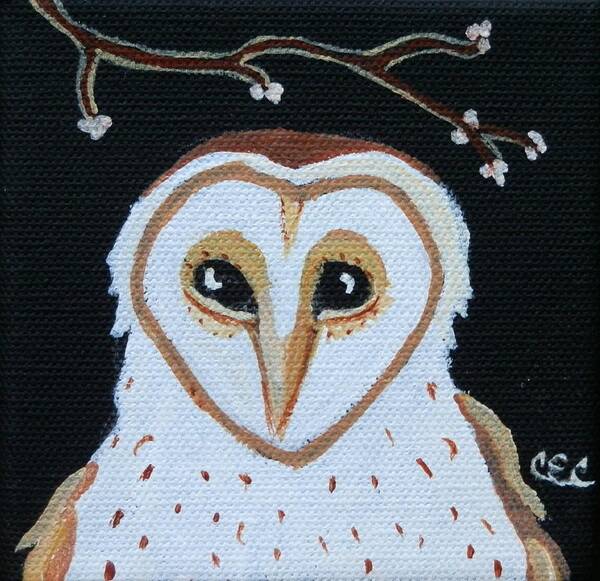 Owl Poster featuring the painting Barn Owl by Carolyn Cable