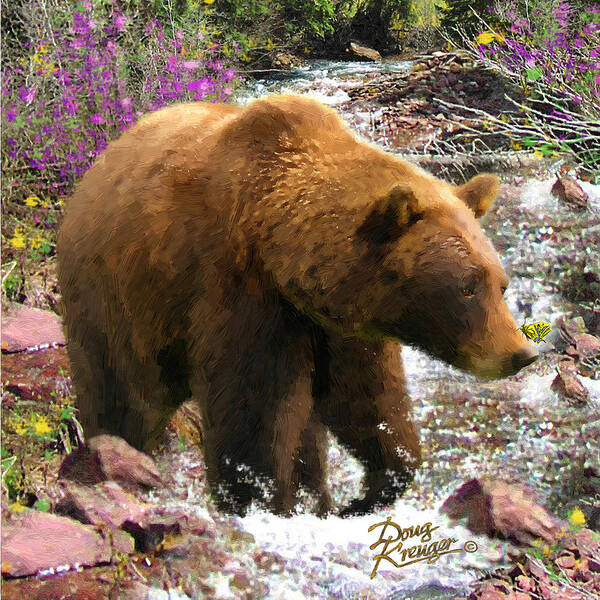 Bear Necessities Digital Painting By Doug Kreuger Poster featuring the painting Bear Necessities II by Doug Kreuger