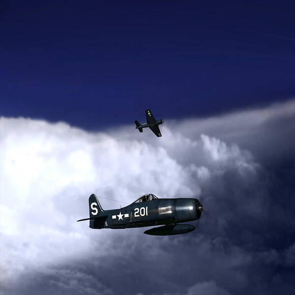 F8f Poster featuring the painting Bearcats by Adam Burch