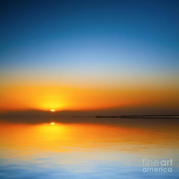 Sunset Poster featuring the photograph Beautiful Sunset Over Water by Colin and Linda McKie