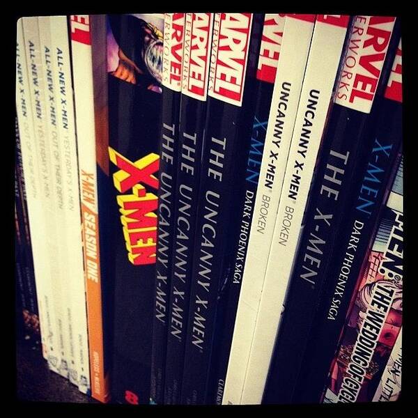 Comics Poster featuring the photograph Because I Love Books And X-men #comics by Kristine Dunn