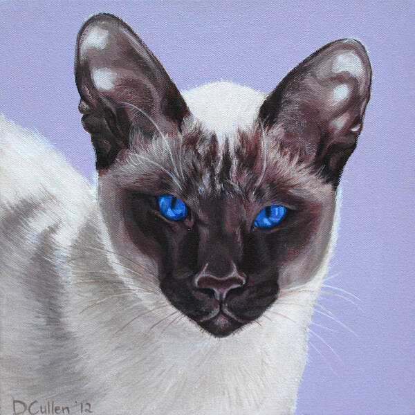 Cat Portrait Poster featuring the painting Bella by Deborah Cullen