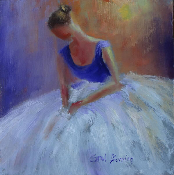 Ballerina Poster featuring the painting Beneath lights by Carol Berning