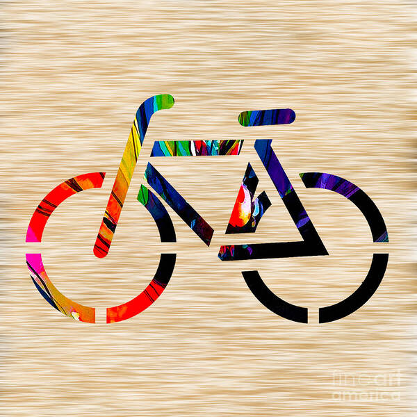 Bike Poster featuring the mixed media Bike by Marvin Blaine